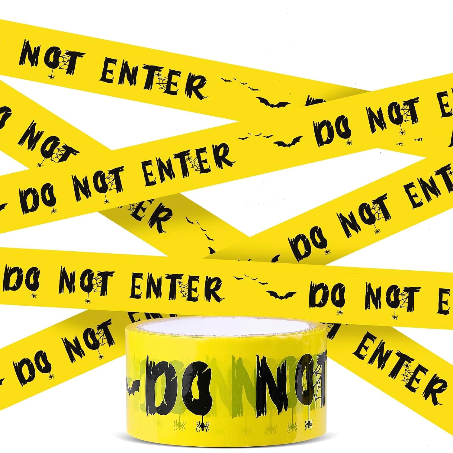 Halloween Caution Tape, Halloween Decorations Caution Tape DO NOT Enter Adhesive Halloween Decorations Tape Barricade Safety Tape for Workplace Danger Areas Halloween Decorations - 82.02 Feet