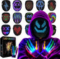 Led-Mask Gloves Cool Stuff Glow Toys for Kids Adult Boys 2026 | Gesture Sensing Rechargeable Light up Costume Cos Glow in Dark, Xmas Gifts for Boys Teen Age 8 9 10+