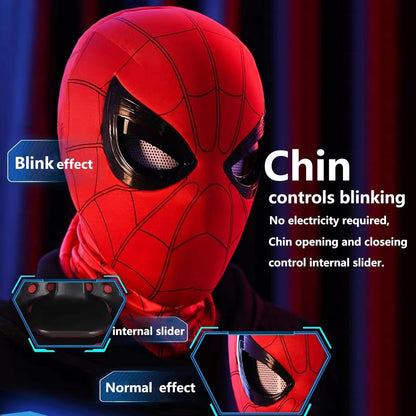 Unleash Your Inner Hero with the Spider Hero Mechanical Eyes Homecoming Mask - A Must-Have Cosplay Prop with Moving Lenses!