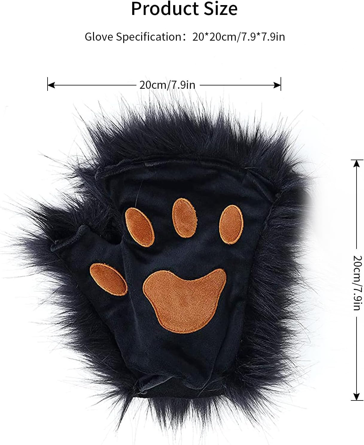 Get Ready to Pounce! 🐾✨ Faux Fur Fox Tail & Fluffy Paw Gloves Set for Halloween & Christmas Fun! 🎉🎭