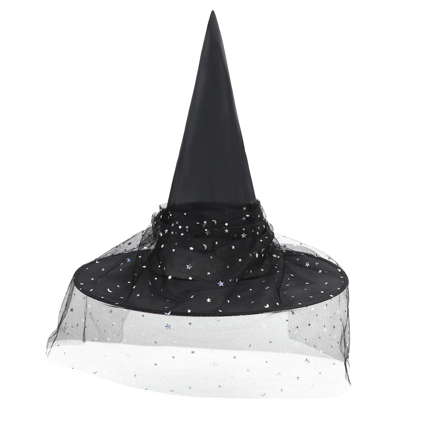 Spooktacular Black Witch Hat with Veil - Perfect for Your Halloween Look! 🎃✨ #WitchVibes #HalloweenFashion