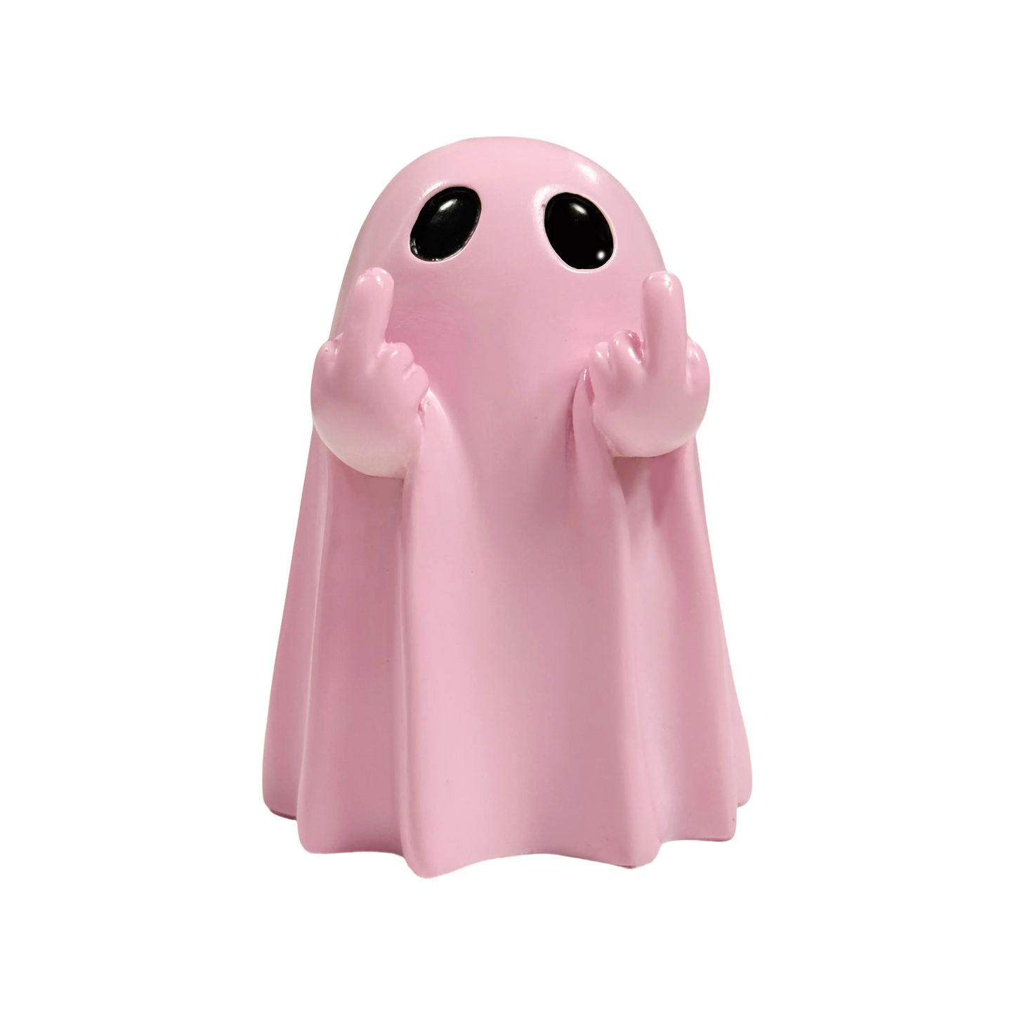 Halloween Decoration Ghost Figurine - Funny Resin Middle Finger Ghost Statue for Prank - Cute Ghost Decor for Christmas Decorations Ornaments