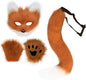 Get Ready to Pounce! 🐾✨ Faux Fur Fox Tail & Fluffy Paw Gloves Set for Halloween & Christmas Fun! 🎉🎭