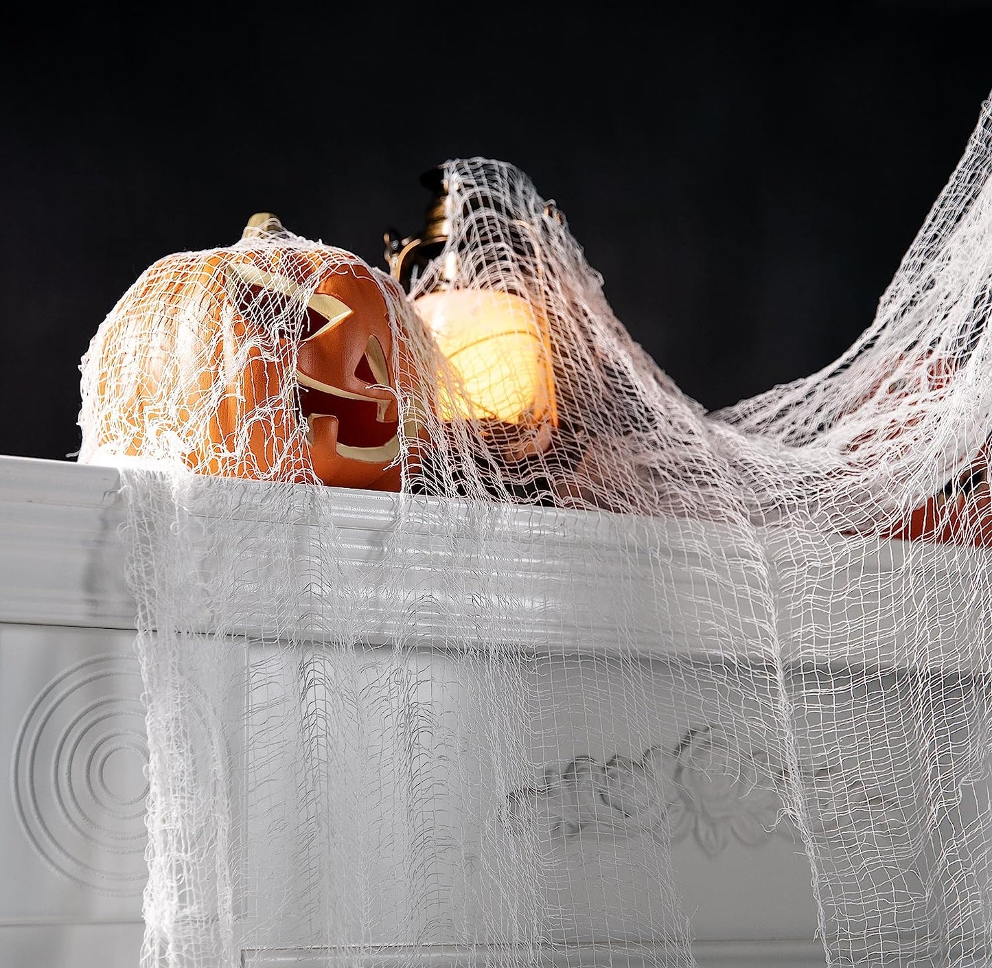 200" X 59" Halloween Spooky Cloth - Creepy Spooky Halloween Decorations - Large Size Scary Creepy Gauze for Halloween Party Supplies Stairway Window Table Doorways Decor