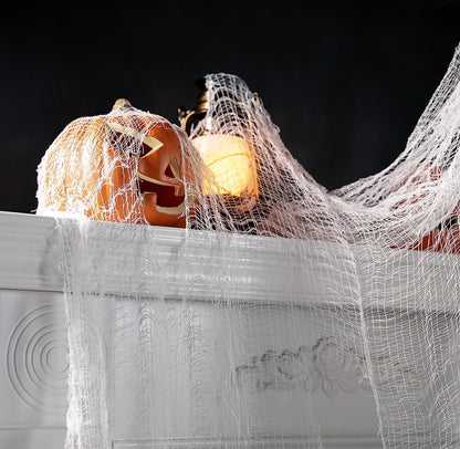 200" X 59" Halloween Spooky Cloth - Creepy Spooky Halloween Decorations - Large Size Scary Creepy Gauze for Halloween Party Supplies Stairway Window Table Doorways Decor