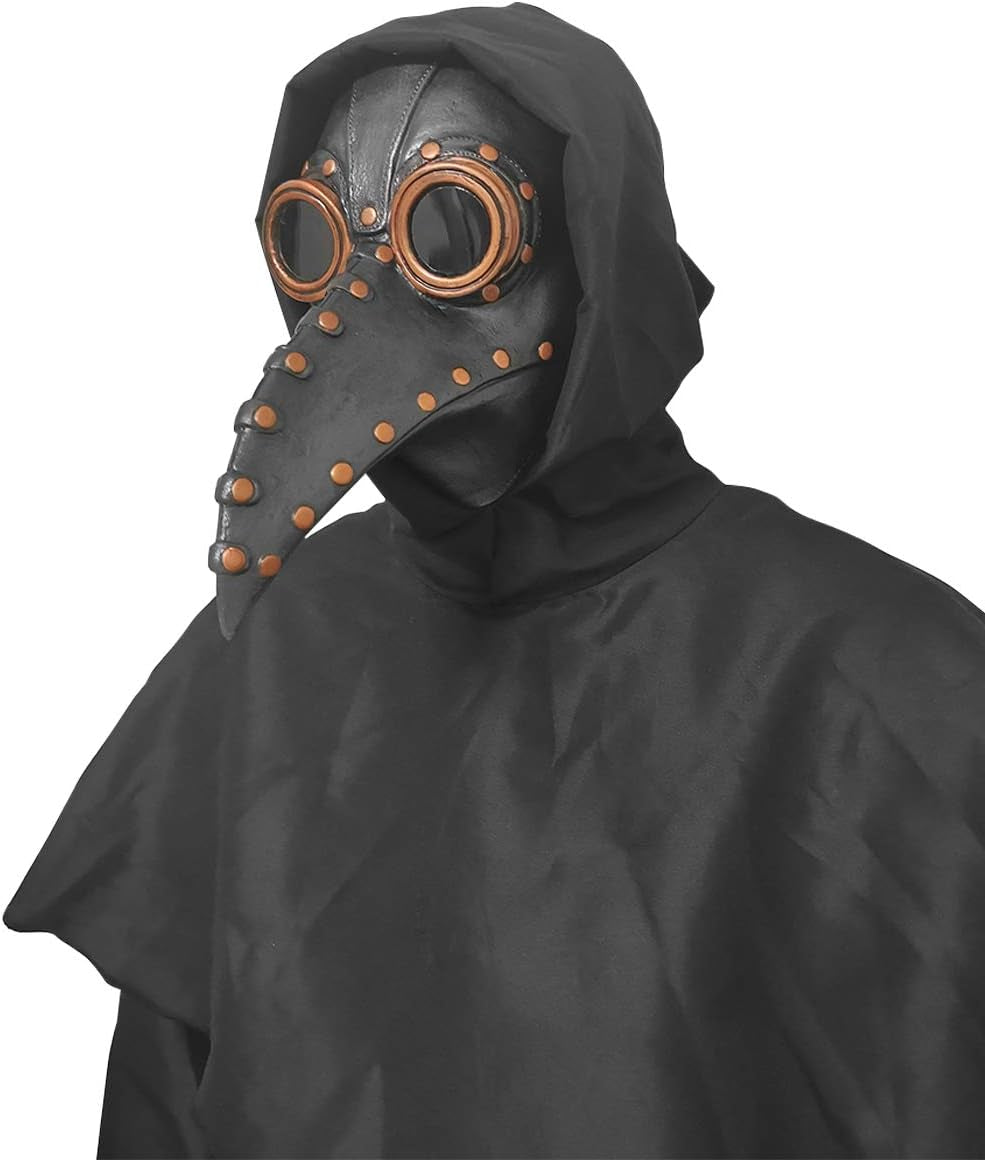 Plague Doctor Bird Mask Long Nose Beak Cosplay Steampunk Halloween Costume Props Latex Material
