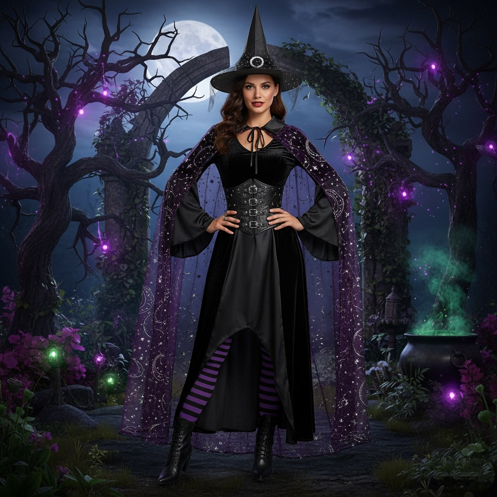 Spooktacular Black Witch Hat with Veil - Perfect for Your Halloween Look! 🎃✨ #WitchVibes #HalloweenFashion