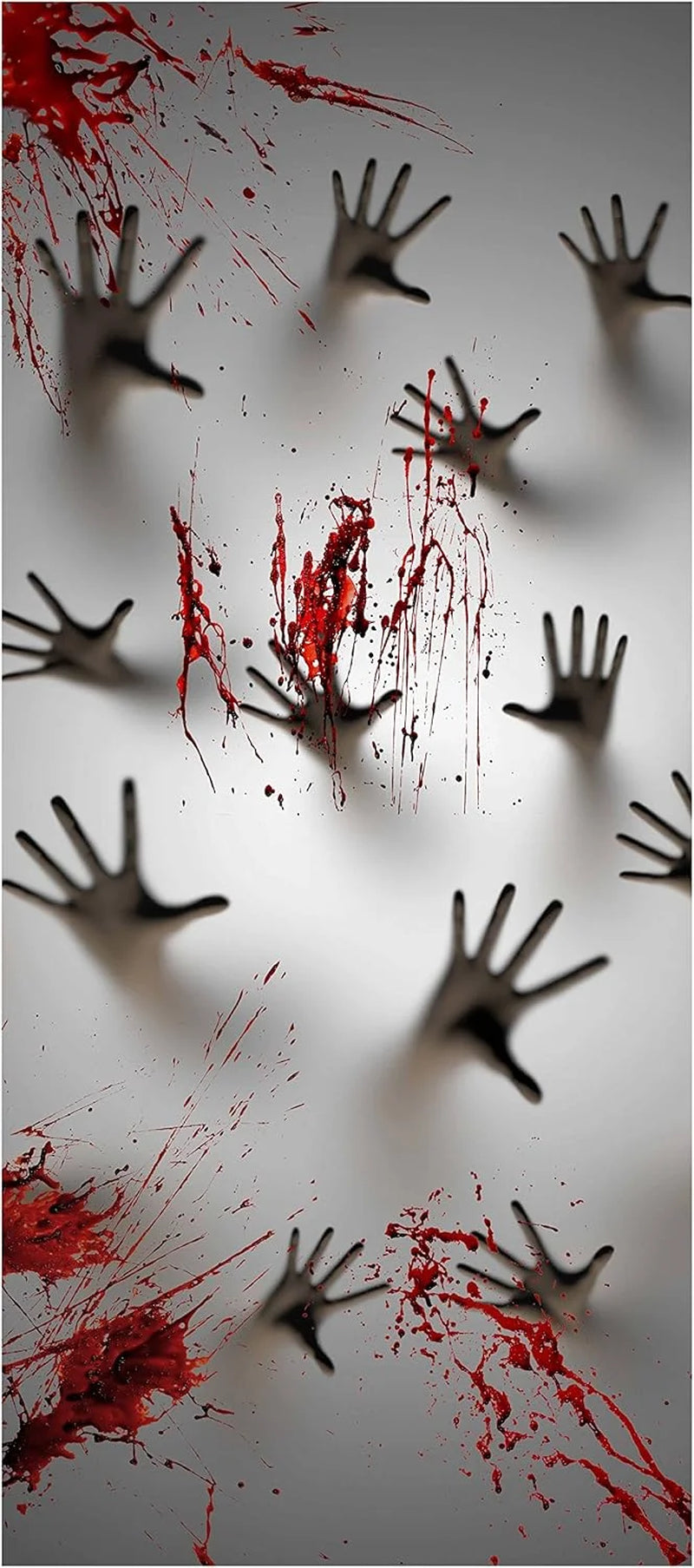 Halloween Decorations Zombie Hands Door Cover,Indoor Halloween Door Banner Front Door Cover for Halloween Party Haunted House Photo Props Supplies