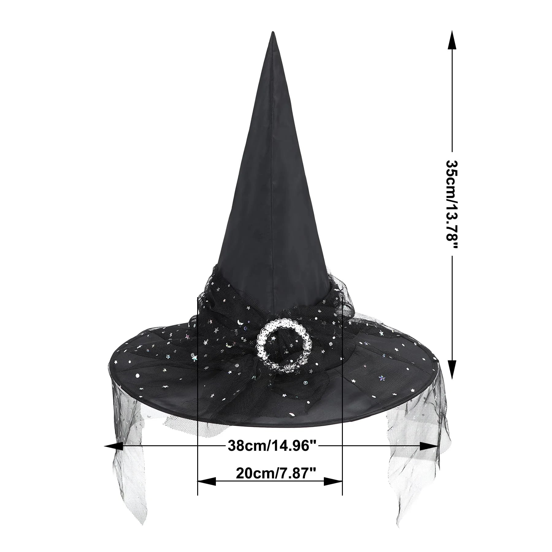 Spooktacular Black Witch Hat with Veil - Perfect for Your Halloween Look! 🎃✨ #WitchVibes #HalloweenFashion