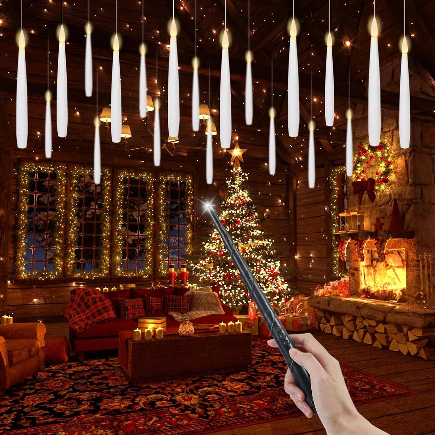 Transform your space this Halloween & Christmas with our 22Pcs Floating Flameless Candles! ✨🕯️ Perfect for a magical touch, these battery-operated flickering candles come with a remote timer. Let's light up your celebrations! #HomeDecor #HolidayVibes