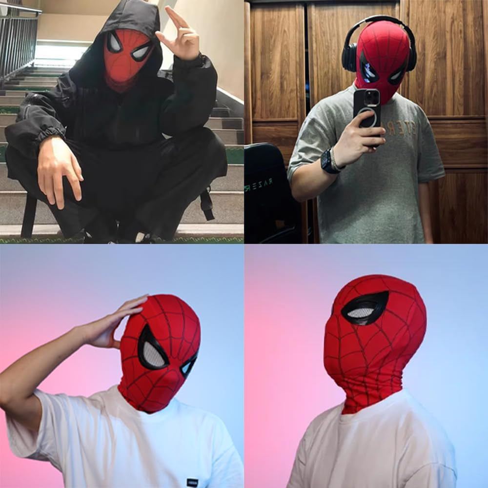 Unleash Your Inner Hero with the Spider Hero Mechanical Eyes Homecoming Mask - A Must-Have Cosplay Prop with Moving Lenses!