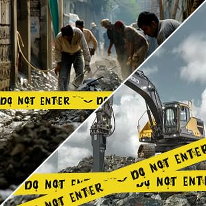 Halloween Caution Tape, Halloween Decorations Caution Tape DO NOT Enter Adhesive Halloween Decorations Tape Barricade Safety Tape for Workplace Danger Areas Halloween Decorations - 82.02 Feet