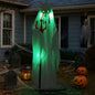 4.5' Hanging Ghost Animated Halloween Decoration Creepy Halloween Skeleton, Halloween Skeleton with Sound and Lights