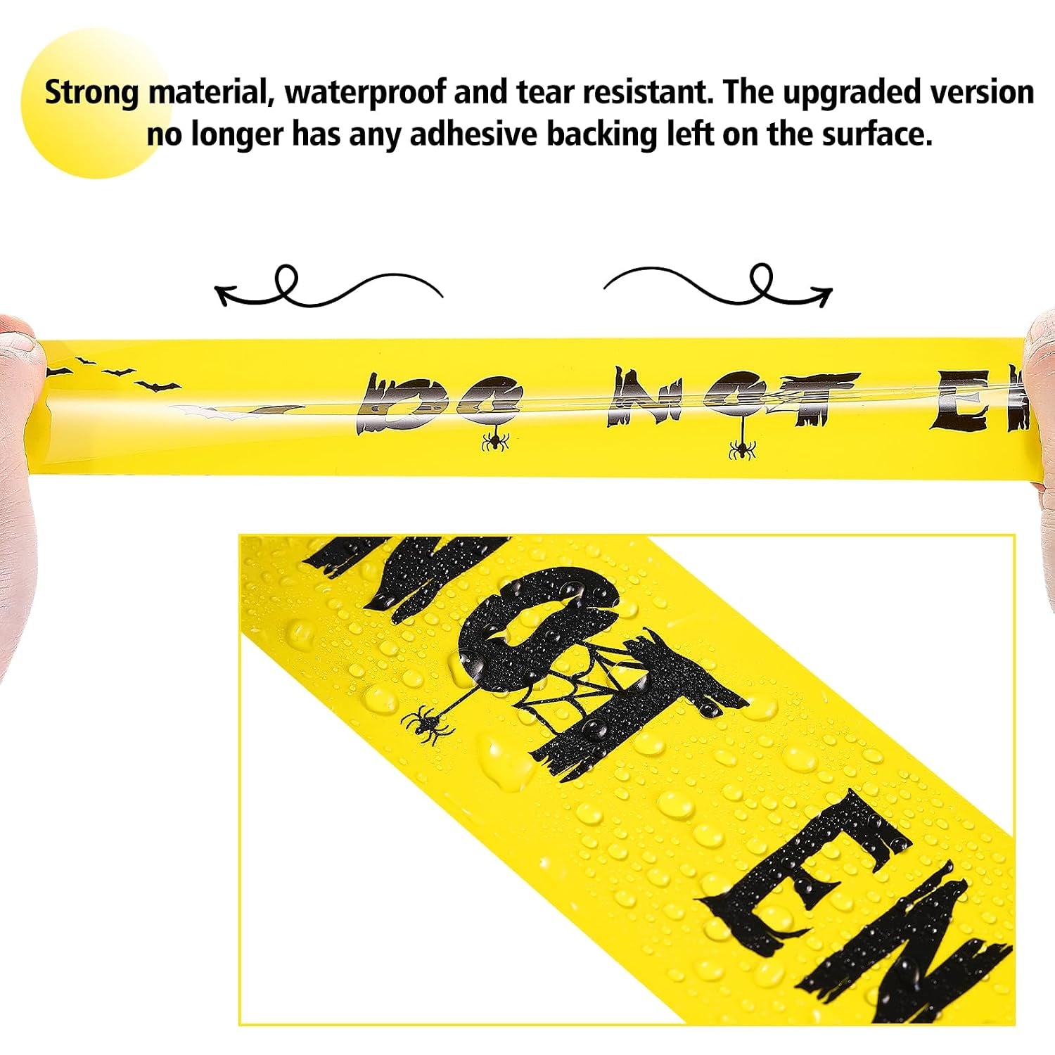 Halloween Caution Tape, Halloween Decorations Caution Tape DO NOT Enter Adhesive Halloween Decorations Tape Barricade Safety Tape for Workplace Danger Areas Halloween Decorations - 82.02 Feet