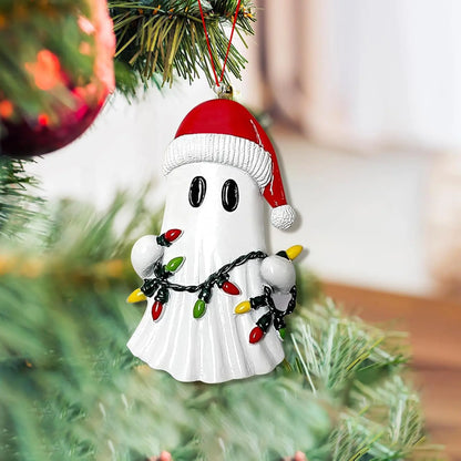 Halloween Decoration Ghost Figurine - Funny Resin Middle Finger Ghost Statue for Prank - Cute Ghost Decor for Christmas Decorations Ornaments