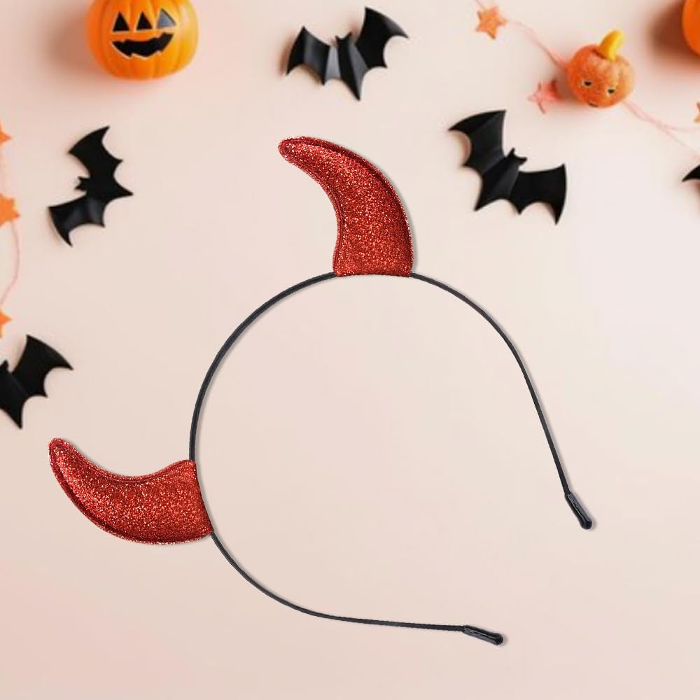 Sparkling Red Devil Horns Headband - Perfect Halloween Accessory for Cosplay & Parties! 🎃👹✨