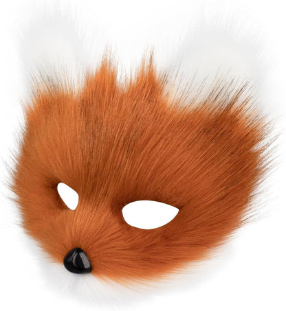 Get Ready to Pounce! 🐾✨ Faux Fur Fox Tail & Fluffy Paw Gloves Set for Halloween & Christmas Fun! 🎉🎭