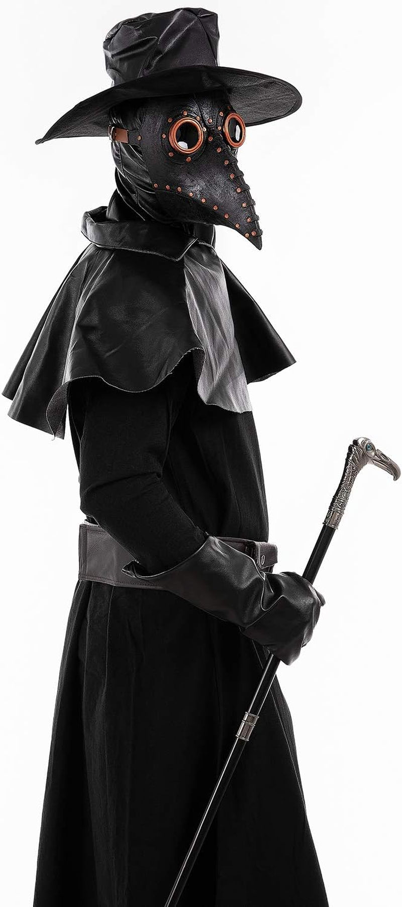 Plague Doctor Bird Mask Long Nose Beak Cosplay Steampunk Halloween Costume Props Latex Material