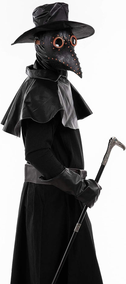 Plague Doctor Bird Mask Long Nose Beak Cosplay Steampunk Halloween Costume Props Latex Material