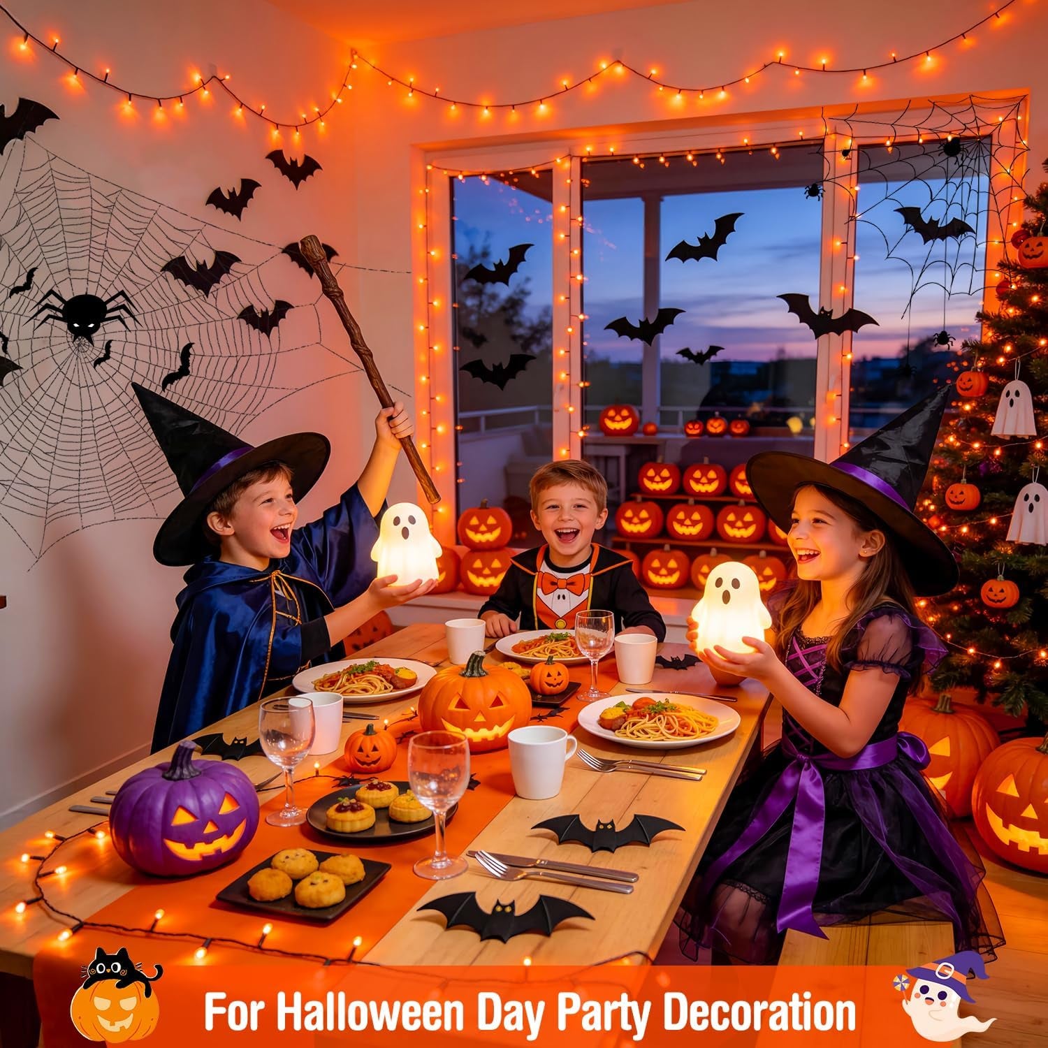 500 LED Orange Halloween Lights, 173Ft String Lights with Remote | Waterproof, 8 Modes, Indoor Outdoor Halloween Lights for Party House Tree Fireplace Thanksgiving Xmas Halloween Decorations
