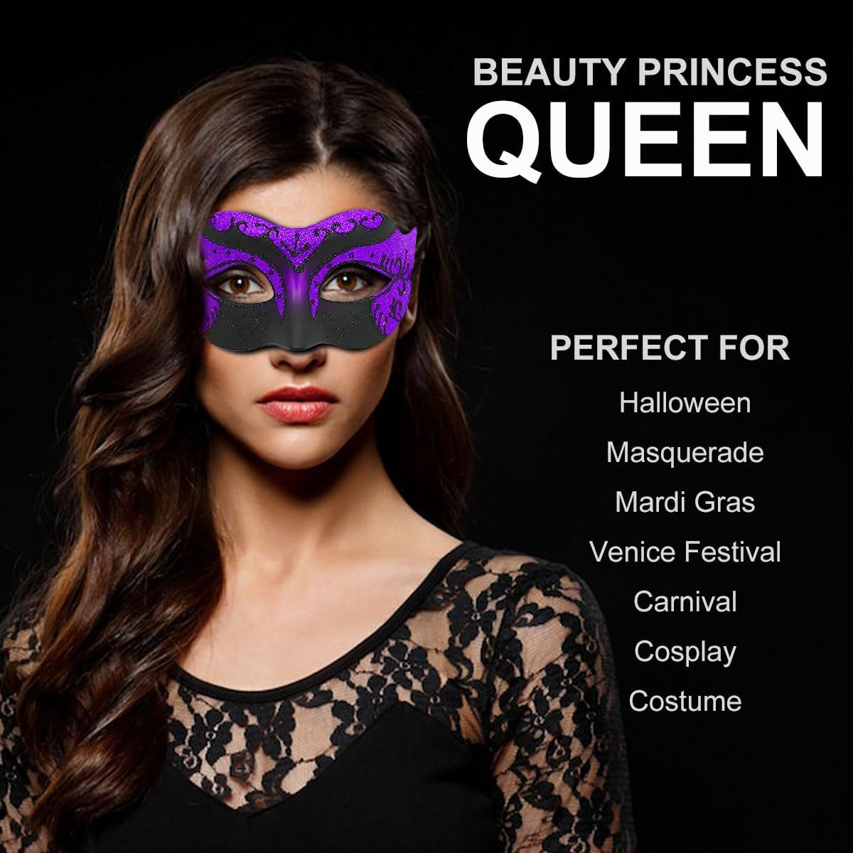 Masquerade Mask for Men Women Couple Venetian Mask for Halloween Mardi Gras Costume Party Ball