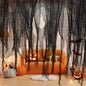 Large Size 400" X 59" Halloween Creepy Cloth - Black Creepy Spooky Halloween Decorations - Large Size Scary Creepy Gauze for Halloweens Party Supplies Stairway Window Table Doorways Decor