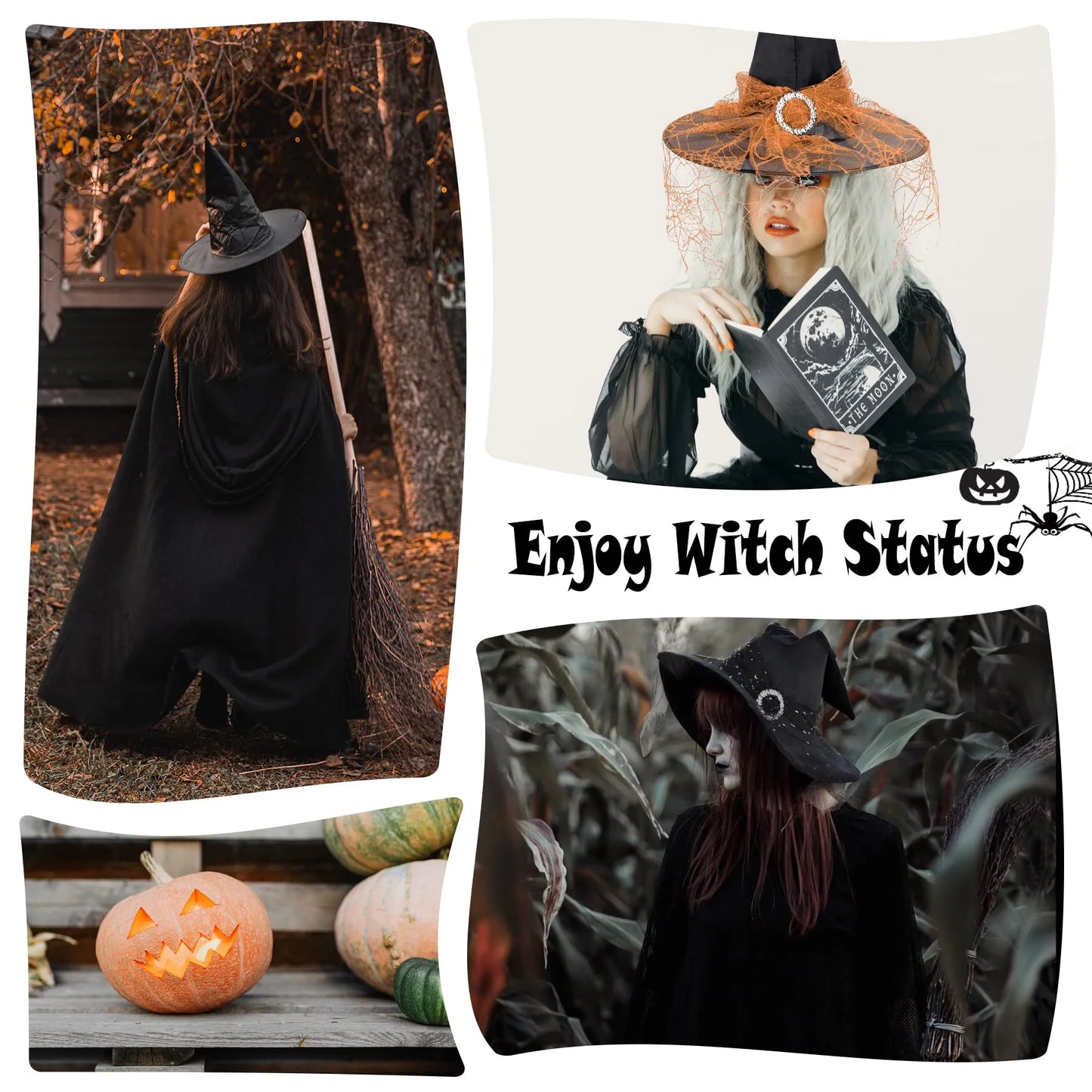 Spooktacular Black Witch Hat with Veil - Perfect for Your Halloween Look! 🎃✨ #WitchVibes #HalloweenFashion