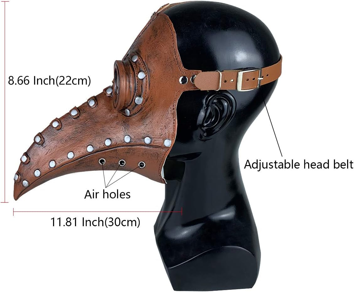 Unleash Your Inner Plague Doctor with This Epic Long-Nose Beak Mask! Perfect for Cosplay, Steampunk Vibes, and Halloween Fun! 🎭✨