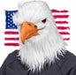 White Eagle Head Mask Animal Bird Mask Eagle Claw Hairy Latex Mask Halloween Carnival Costume Mask, Adult Size