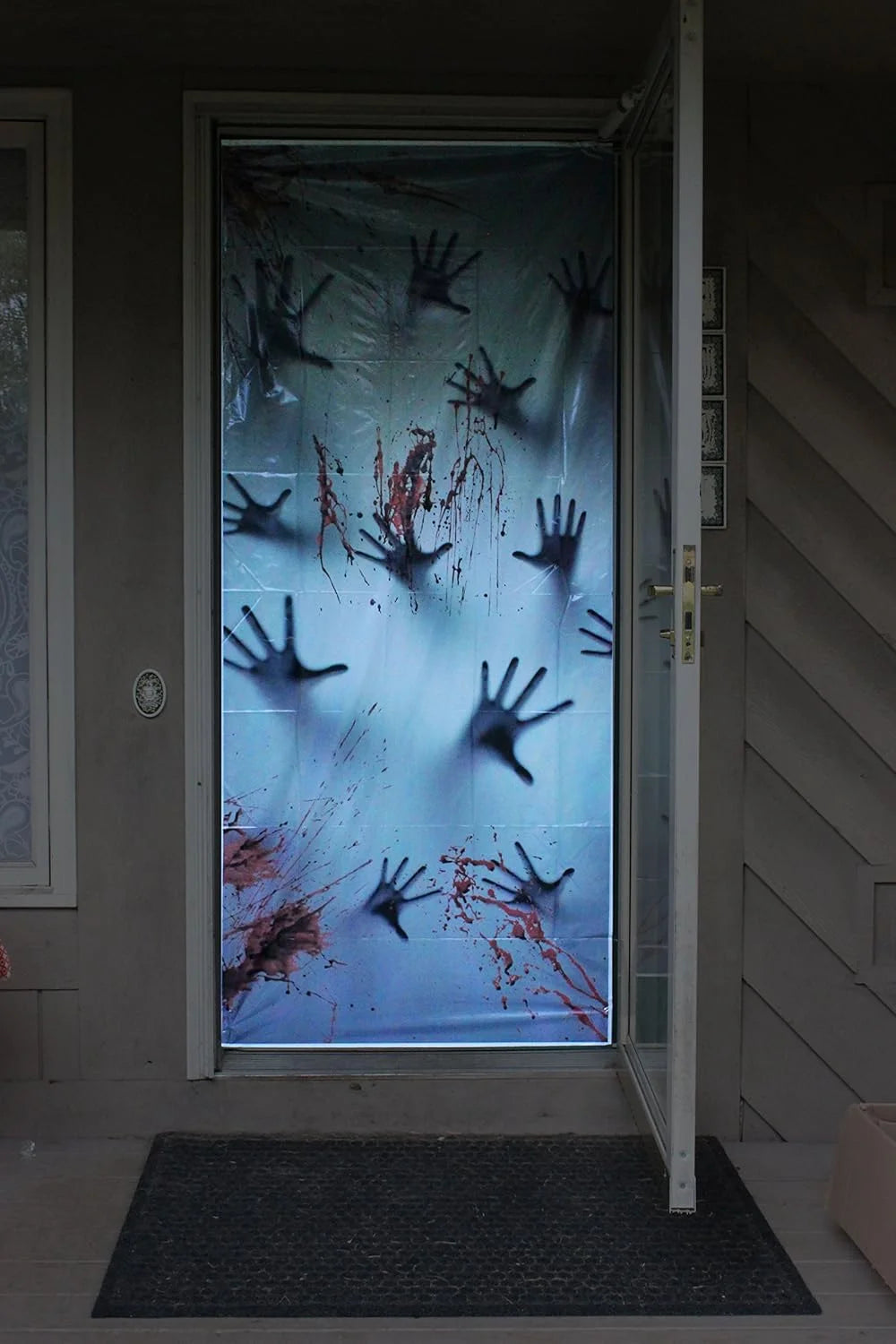 Halloween Decorations Zombie Hands Door Cover,Indoor Halloween Door Banner Front Door Cover for Halloween Party Haunted House Photo Props Supplies