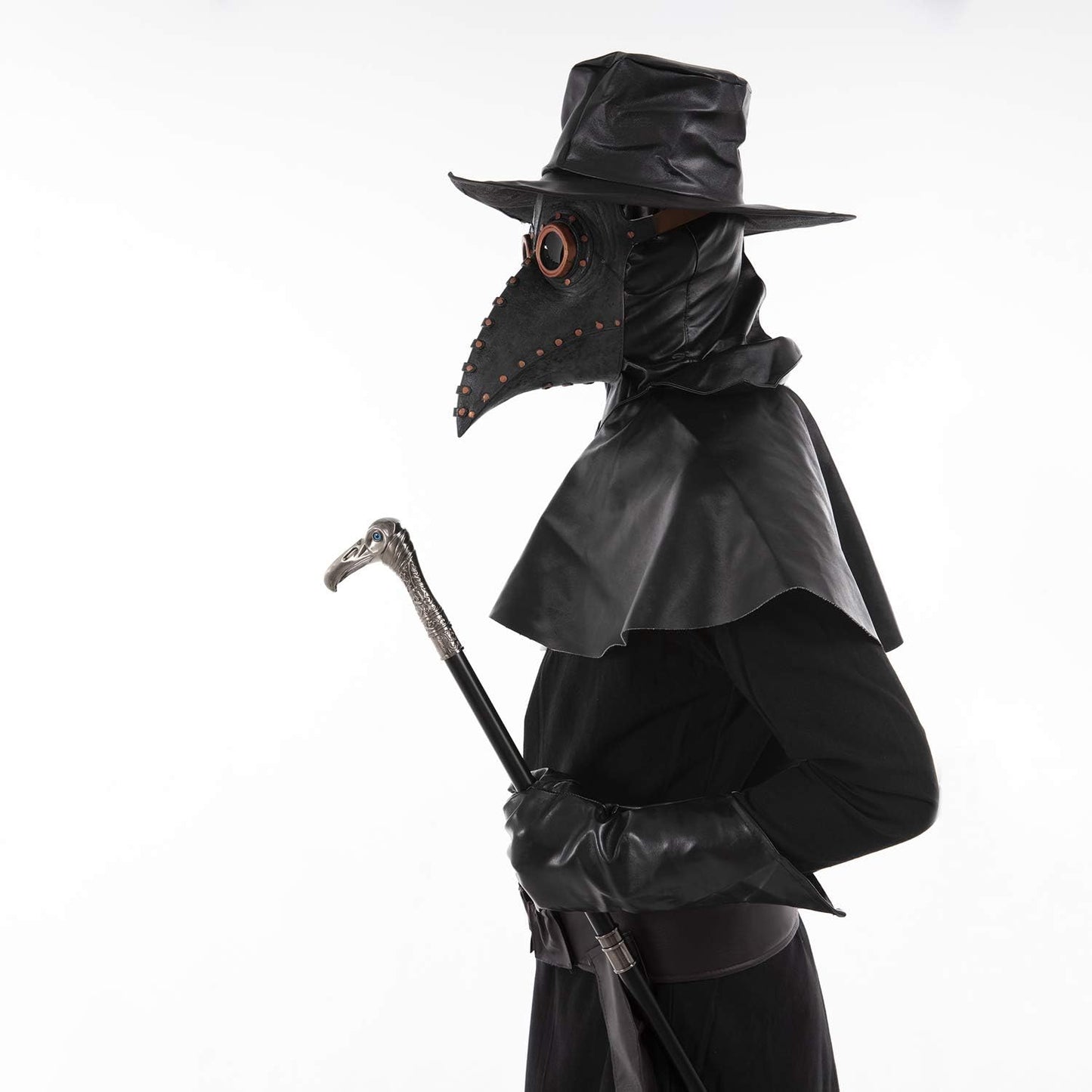 Plague Doctor Bird Mask Long Nose Beak Cosplay Steampunk Halloween Costume Props Latex Material