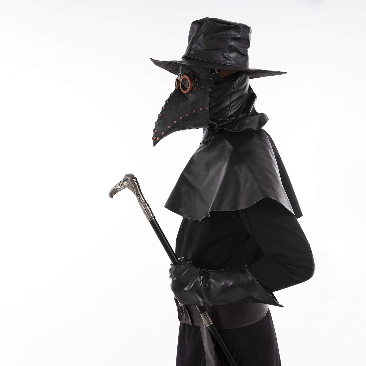Plague Doctor Bird Mask Long Nose Beak Cosplay Steampunk Halloween Costume Props Latex Material